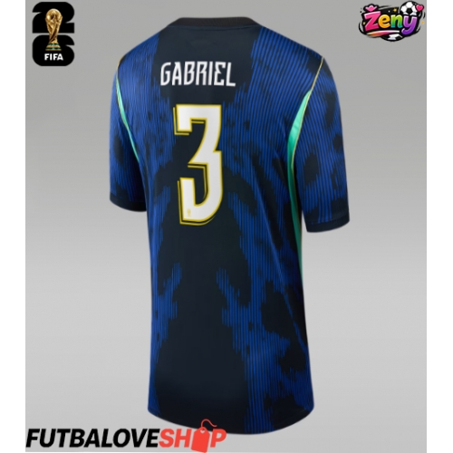 Dres Brazília Gabriel Magalhaes #3 Preč pre Ženy MS 2026 Krátky Rukáv